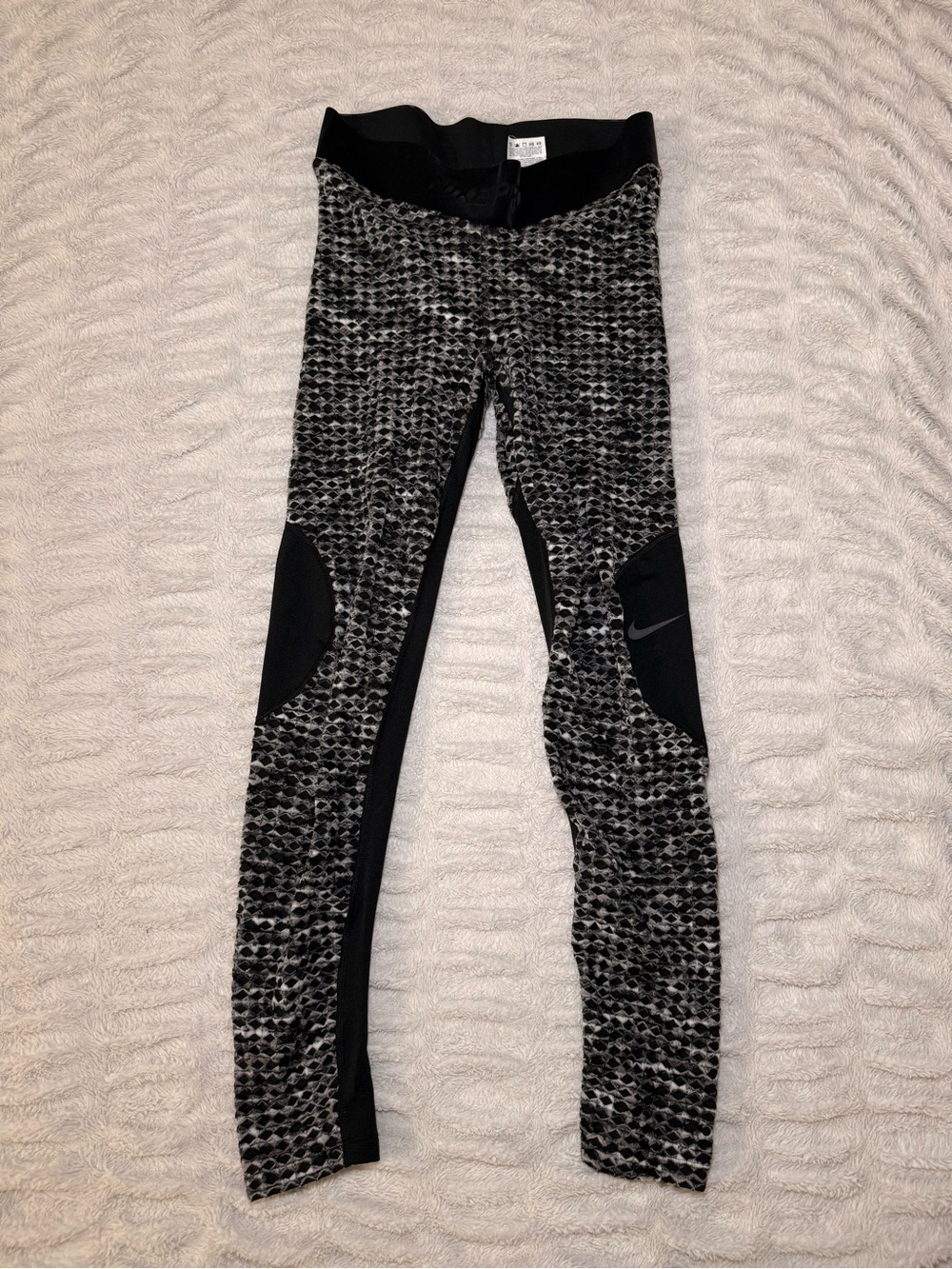 Nike Black & White Printed Training Leggings